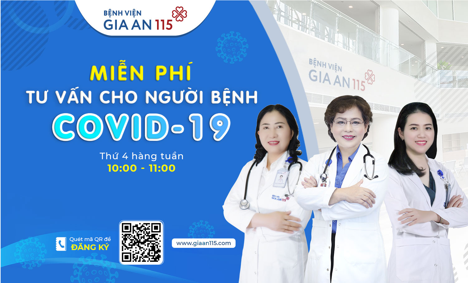 Chương trình cộng đồng: Miễn phí tư vấn cho người bệnh Covid-19