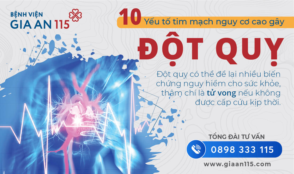 10 yếu tố tim mạch nguy cơ cao gây đột quỵ