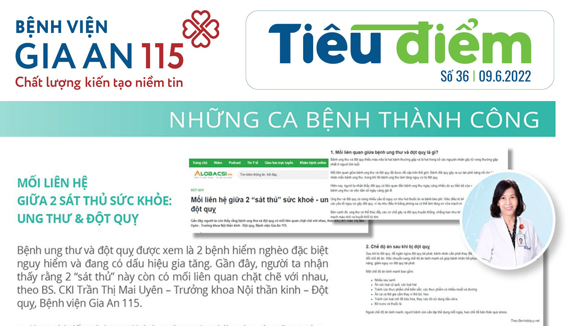 Bản tin tiêu điểm Bệnh viện Gia An 115 (số 36): Mối liên hệ giữa 2 sát thủ sức khỏe: ung thư & đột quỵ