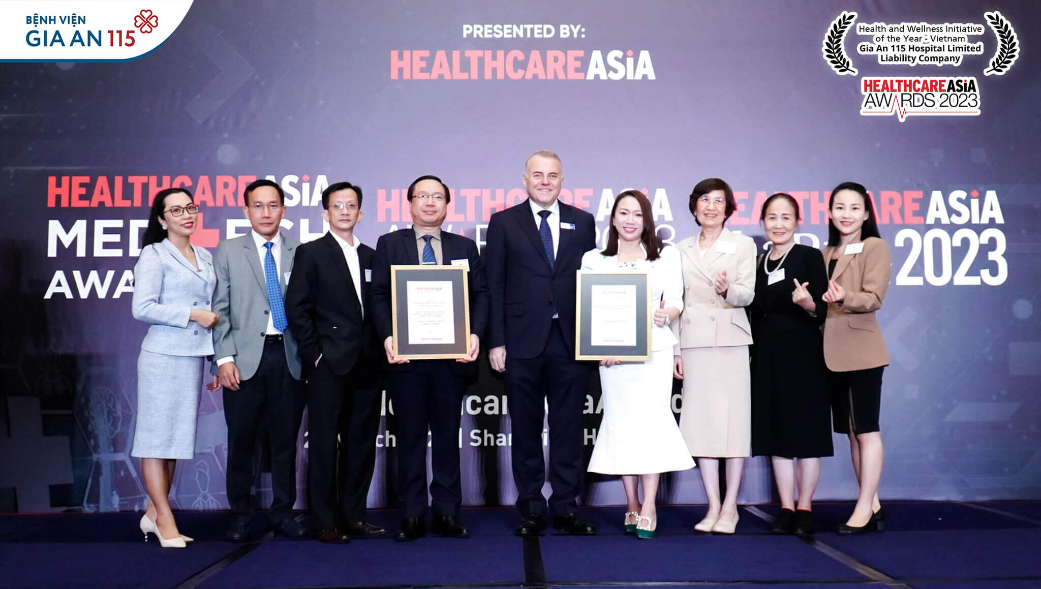 Bệnh viện Gia An 115 cùng Bệnh viện Quốc tế City (CIH) là hai bệnh viện tư nhân thuộc Tập đoàn Hoa Lâm xuất sắc đạt giải thưởng này