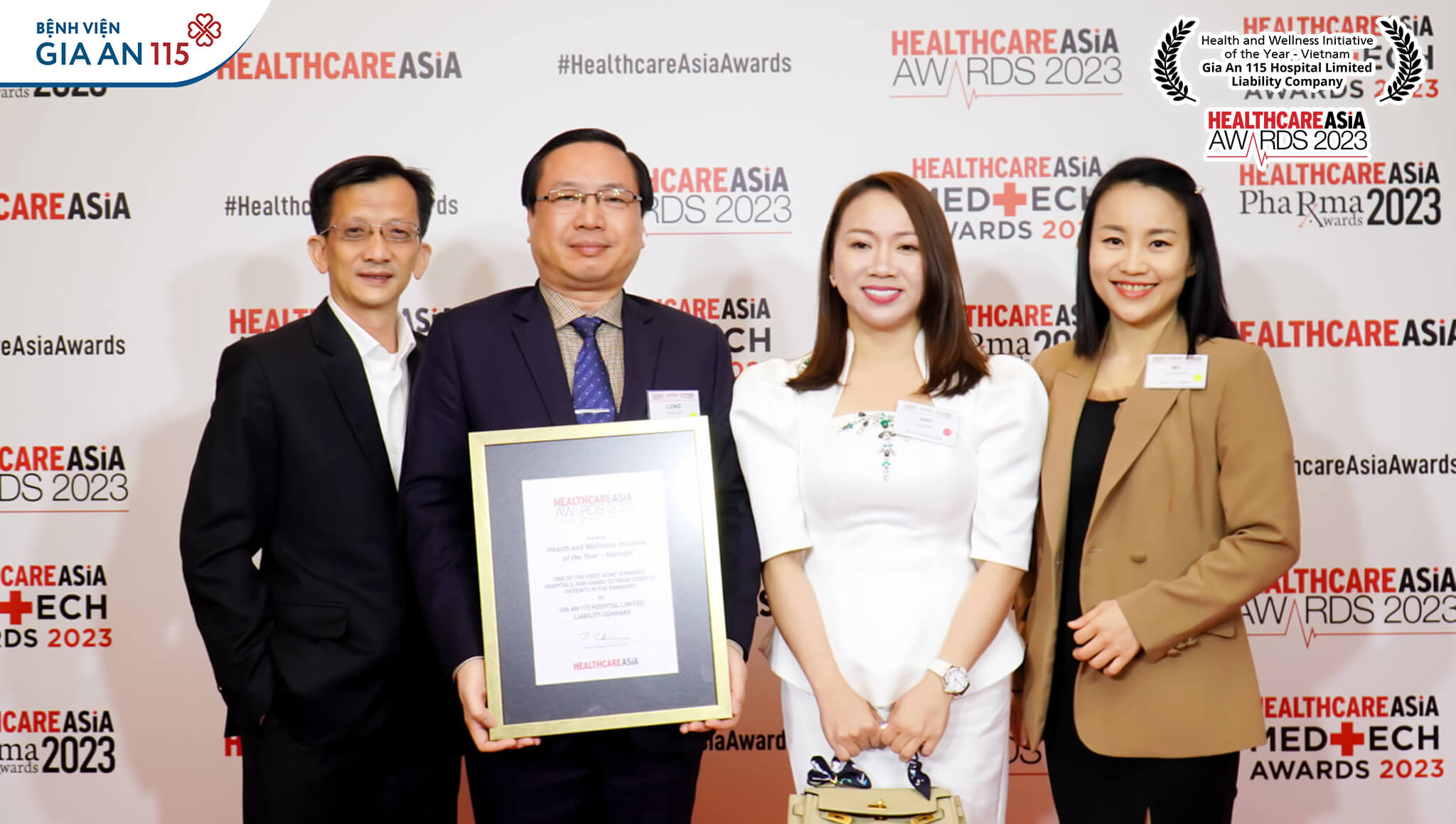 Bệnh viện Gia An 115 đạt giải sáng kiến về sức khỏe của năm tại Healthcare Asia Awards 2023