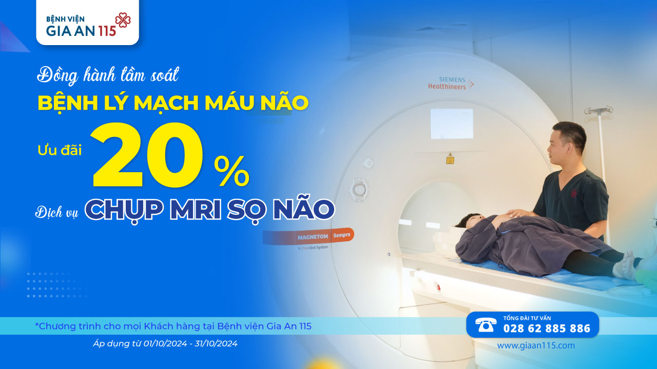 Bệnh viện Gia An 115 triển khai chương trình ưu đãi 20% chụp MRI sọ não