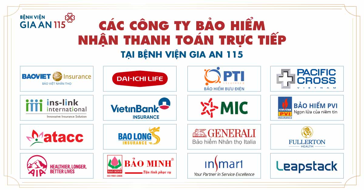 Danh sách các công ty bảo hiểm áp dụng bảo lãnh viện phí tại Bệnh viện Gia An 115