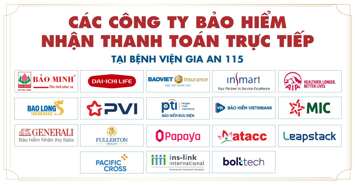 Danh sách các công ty bảo hiểm áp dụng bảo lãnh viện phí tại Bệnh viện Gia An 115