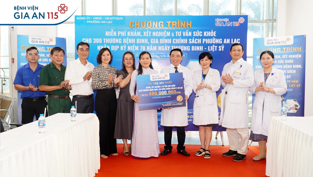 Khám bệnh, xét nghiệm miễn phí cho 300 thương bệnh binh và gia đình chính sách phường An Lạc, TP.HCM