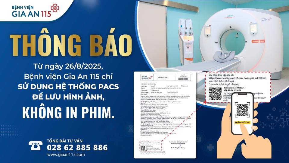 Sử dụng hệ thống PACS để lưu hình ảnh, không in phim