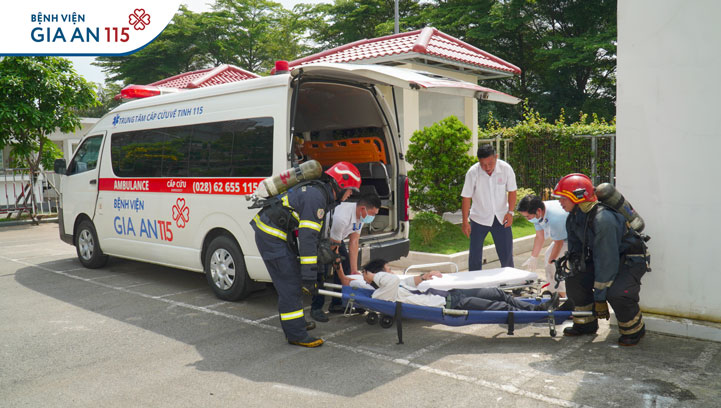 Bệnh viện Gia An 115 tổ chức diễn tập Phòng cháy chữa cháy & thoát hiểm thoát nạn năm 2025