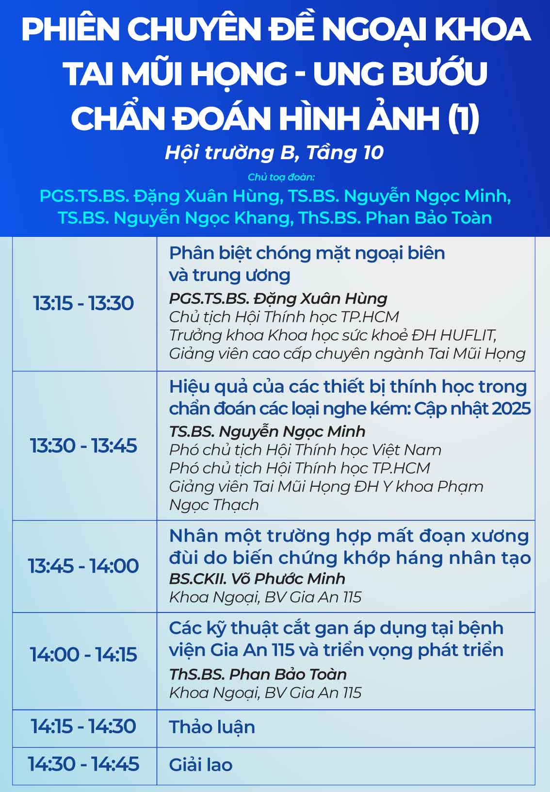 HỘI NGHỊ KHOA HỌC & CME LẦN THỨ NHẤT 2025
