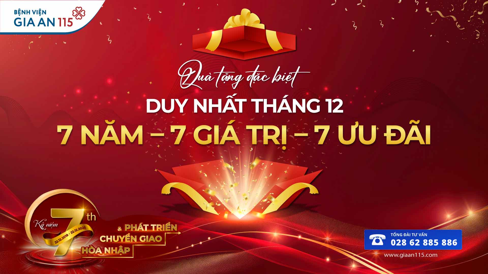 Duy nhất tháng 12/2025: Chương trình quà tặng đặc biệt “7 năm – 7 giá trị – 7 ưu đãi”