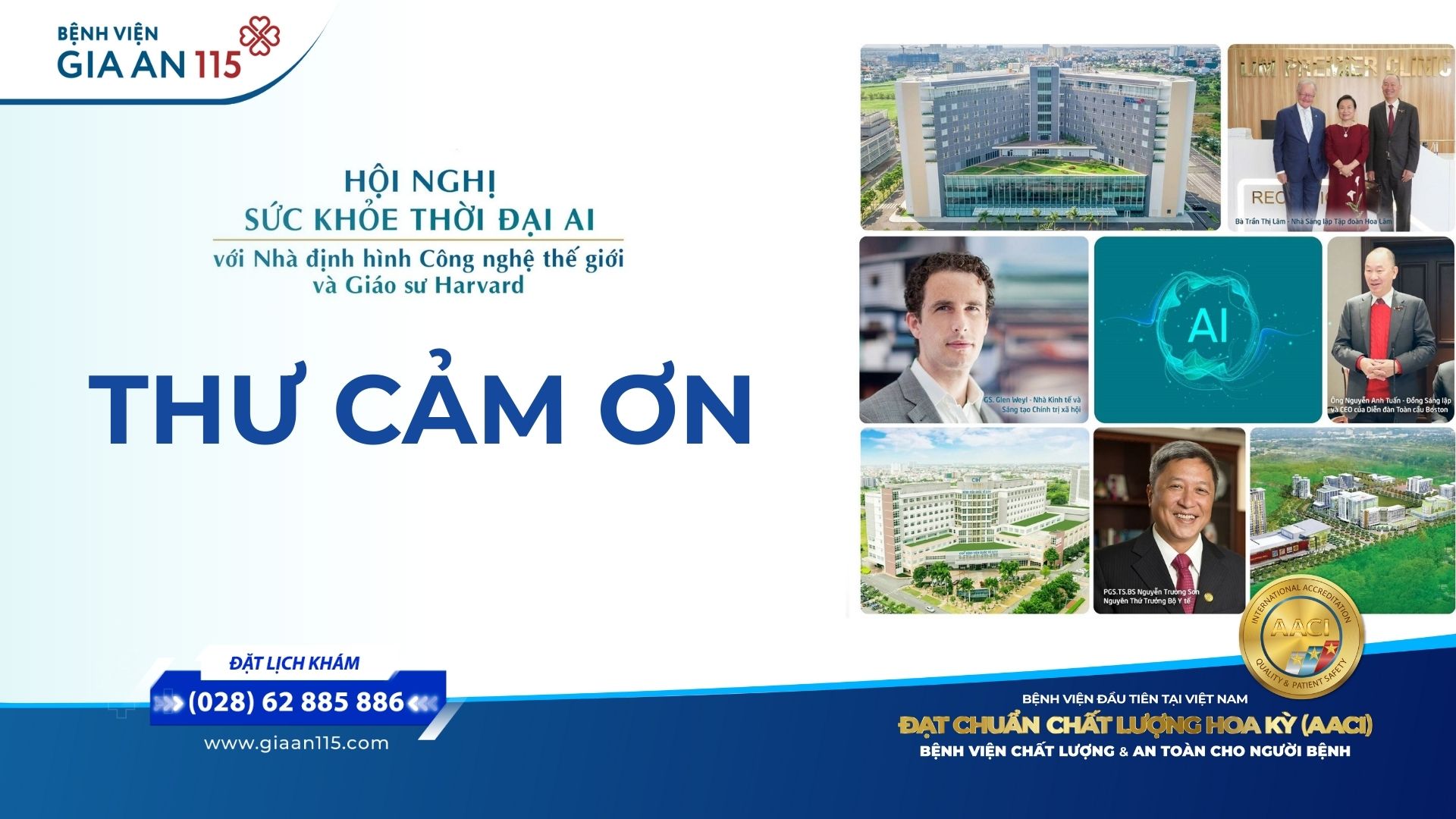 Thư cảm ơn Quý vị đại biểu tham dự Hội nghị khoa học “Sức khỏe thời đại AI”