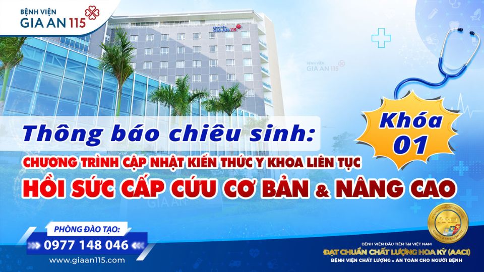 Chiêu sinh: Chương trình đào tạo liên tục Hồi sức cấp cứu cơ bản và nâng cao - Khóa 1