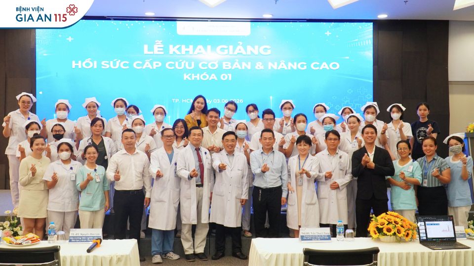 Bệnh viện Gia An 115 khai giảng khóa CME Hồi sức cấp cứu cơ bản và nâng cao đầu tiên tại TP.HCM