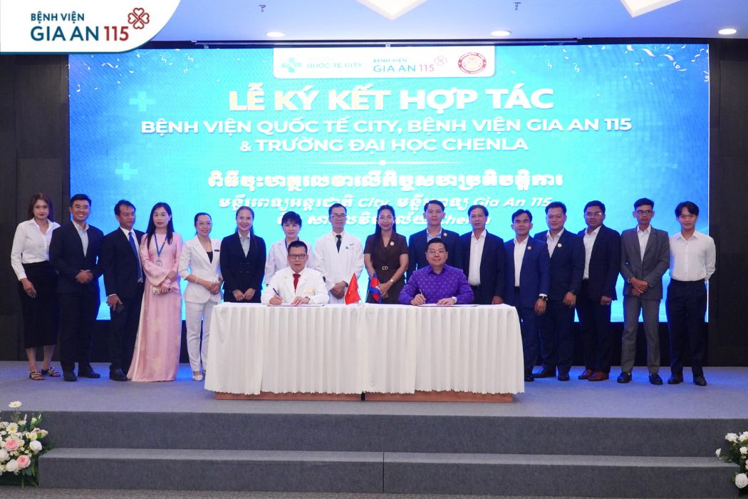 Bệnh viện Gia An 115 và Trường Đại học Chenla ký kết hợp tác