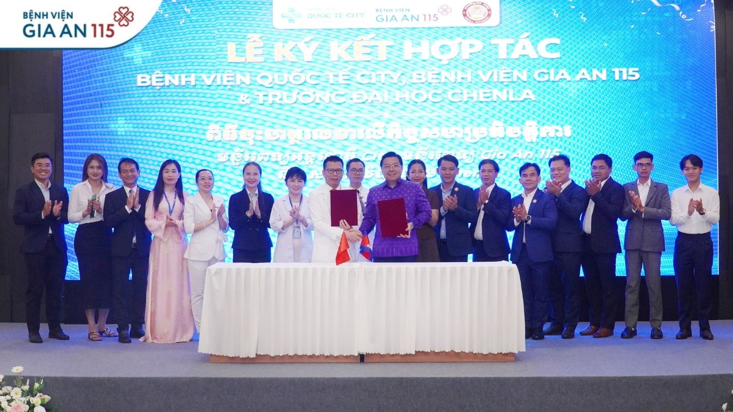 Bệnh viện Gia An 115 và Trường Đại học Chenla ký kết hợp tác, tăng cường kết nối chăm sóc sức khỏe cho người dân Campuchia